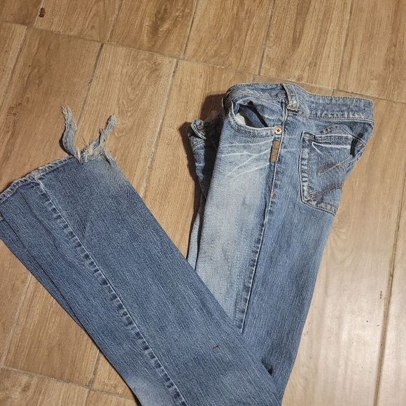 Ladies Silver Boot Cut Jeans - Picture 6 of 8